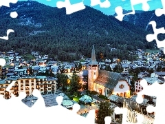 Zermatt, panorama, town, Switzerland