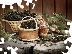 trunk, robust, viewes, blackberries, Baskets, trees, Puppet