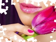 tulip, Women, hand