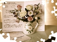 Tunes, bouquet, roses