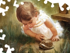 Donald Zolan, girl, turtle