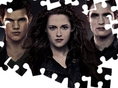 Actors, saga, Kristen Stewart, Robert Pattinson, Taylor Lautner, twilight