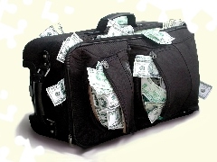 bag, U.S. dollars