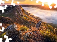 Tukituki River, Te Mata Peak, Fog, The Hills, Valley, Hawkes Bay, New Zeland, Sunrise