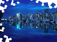 Town, Canada, Vancouver, night