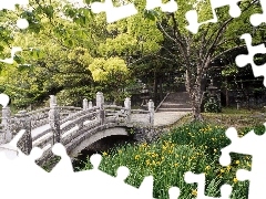 VEGETATION, Japan, japanese, bridges, Garden