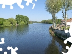 Vienne, France, trees, viewes, River