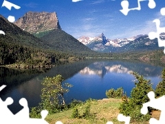 Mountains, trees, viewes, lake