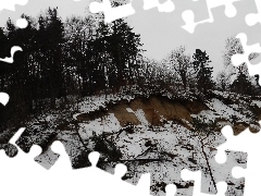 scarp, trees, viewes, broken