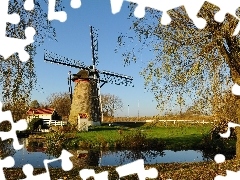 Windmill, trees, viewes, brook