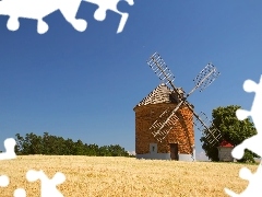 Windmill, trees, viewes, corn