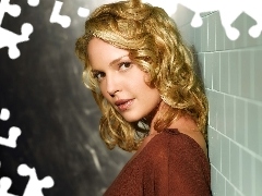 Katherine, Blonde, wall, Heigl