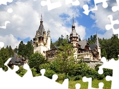 Romania, Towers, wall, Castle