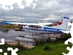 Cessna A185F, Harbour, water, parking