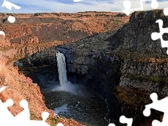 water, canyon, cascade