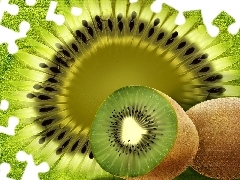 kiwi, drops, water, section