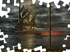 puzzle, text, water, sailing vessel