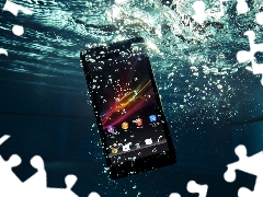 Telephone, Sony Xperia ZR, water, cellular