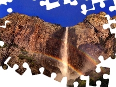 Great Rainbows, rocks, waterfall