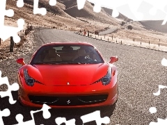 Mountains, Ferrari 458 Italia, Way