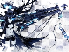 Black Rock Shooter, girl, Weapons