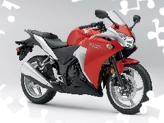 Honda CBR 250R, red, White