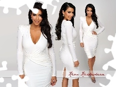 dress, Kim Kardashian, White