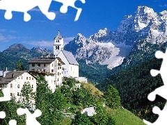 White, structures, Dolomites, Alps, Mountains