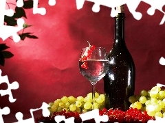 Grapes, glass, Wine, currants