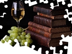 old, Grapes, Wine, Books