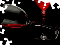 Wine, glasses, Red