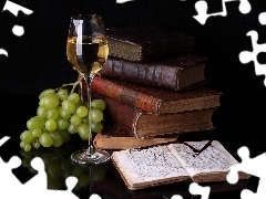 Wines, Glasses, Books, wine glass, Grapes