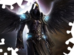 wings, angel, darkness