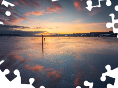 Norway, Lake Tyrifjorden, winter, Buskerud District