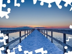 Great Sunsets, pier, winter, sea