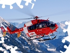 Switzerland, Helicopter, winter, Mountains