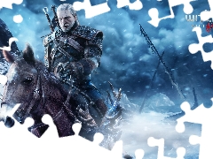 Geralt, Horse, The Witcher 3 Wild Hunt, The Witcher 3 Wild Hunt, game