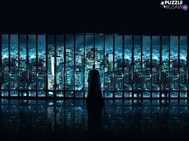 Window, Town, Batman, panorama