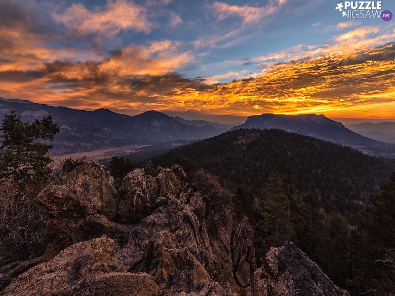 Colorado, The United States, rocky mountains, Rocky Mountain National Park, Sunrise