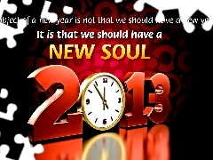Clock, New Year, 2013
