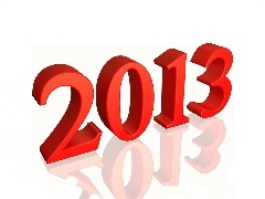 numbers, New Year, 2013