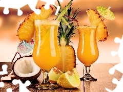 ananas, fruit, drinks
