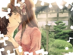 Anime, kiss, Steam