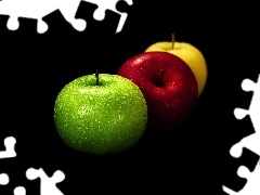 Three, apples