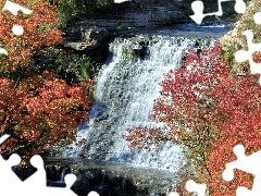 waterfall, autumn