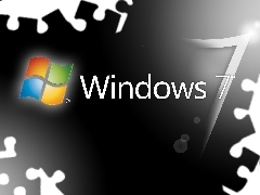 Windows 7, The luminous, background, Grey