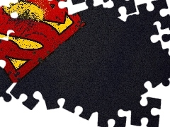 supermen, Black, background, logo