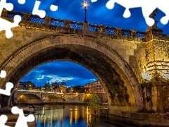 basilica, River, Rome, Italy, Vatican, Bridge Sant Angelo