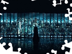 Window, Town, Batman, panorama