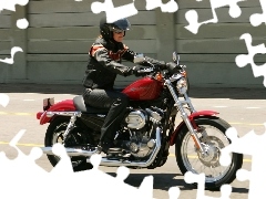 Harley Davidson XL883, biker
